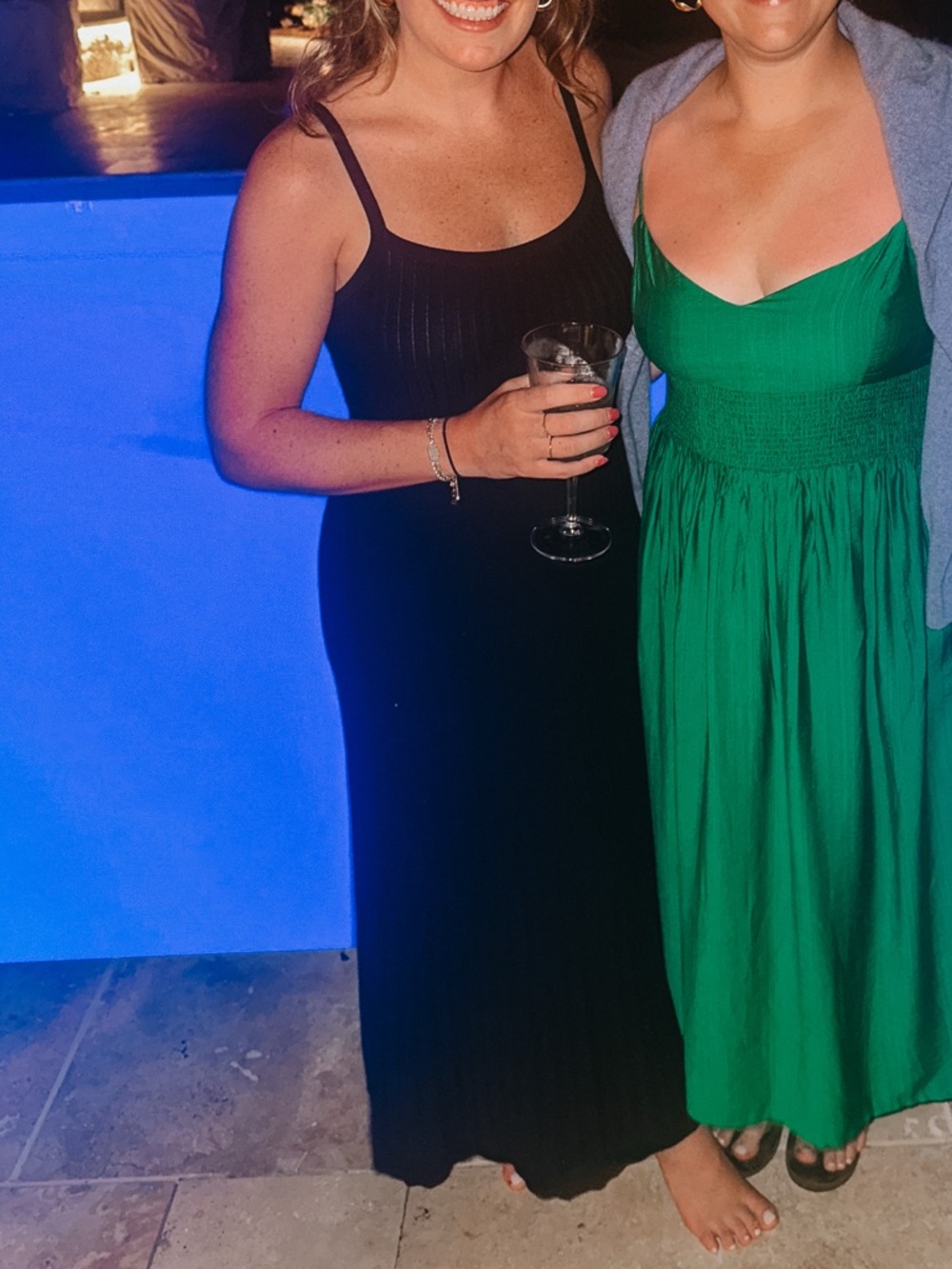 entro Black Strapless Ribbed Knit Dress with Thin Straps